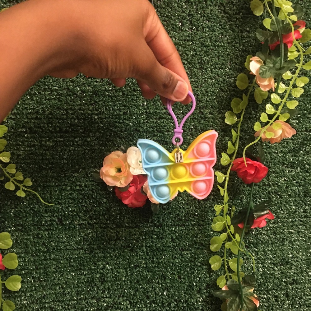Butterfly pop it  keychain.